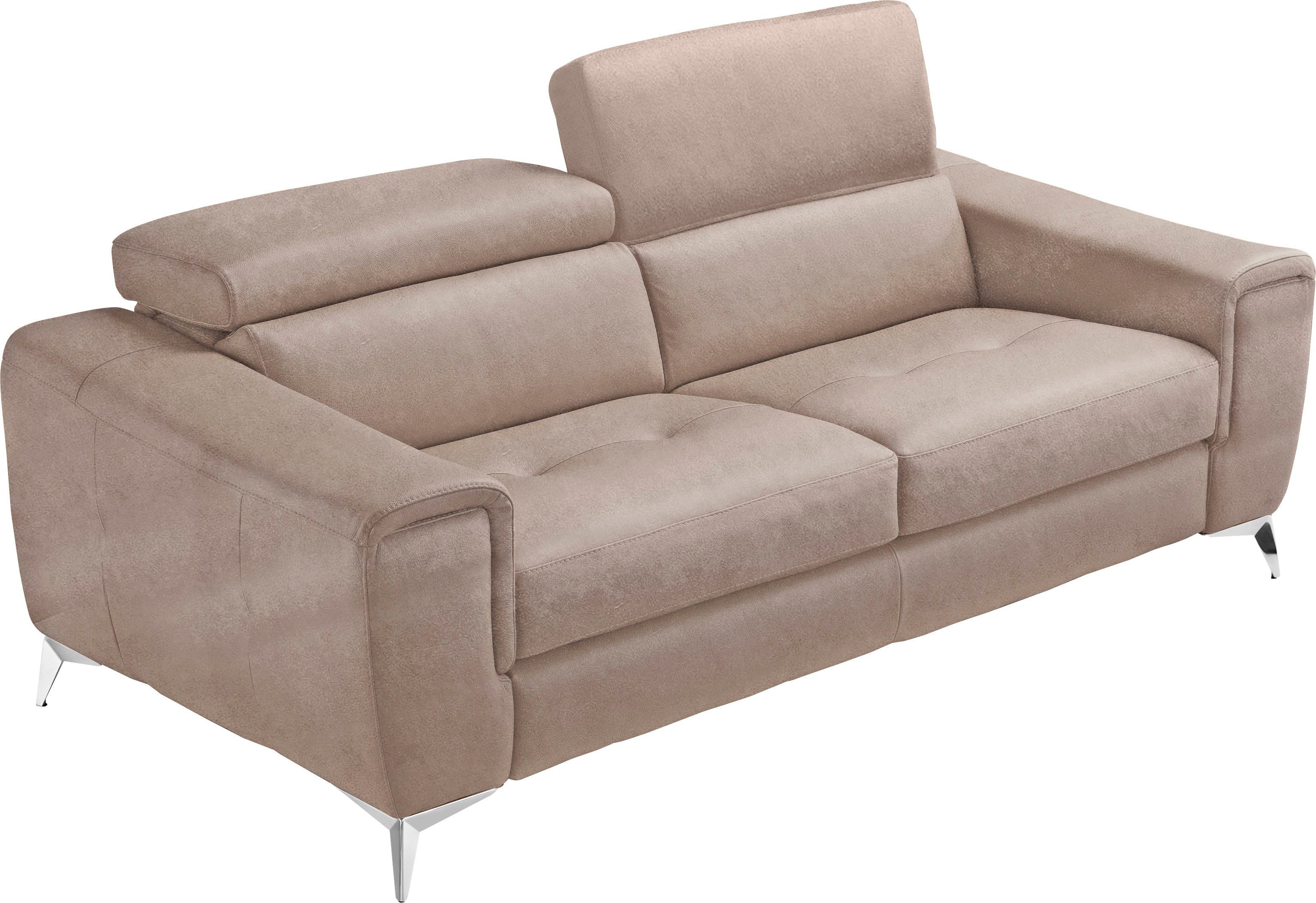Egoitaliano Schlafsofa Francine, Designsofa, Loungesofa mit Dauerschlaffunktion, Bettfunktion, hochwertiger Metallbettrahmen & Matratze, Kopfteil manuell verstellbar