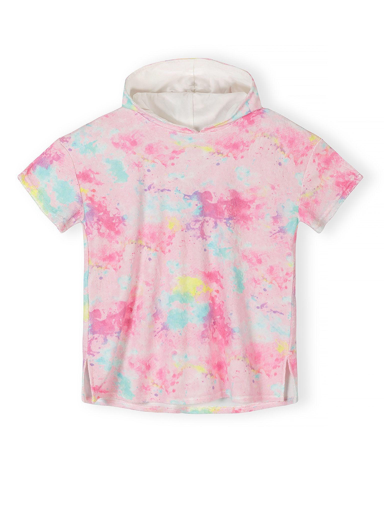 MINOTI Badeponcho mit Kapuze und buntem Print