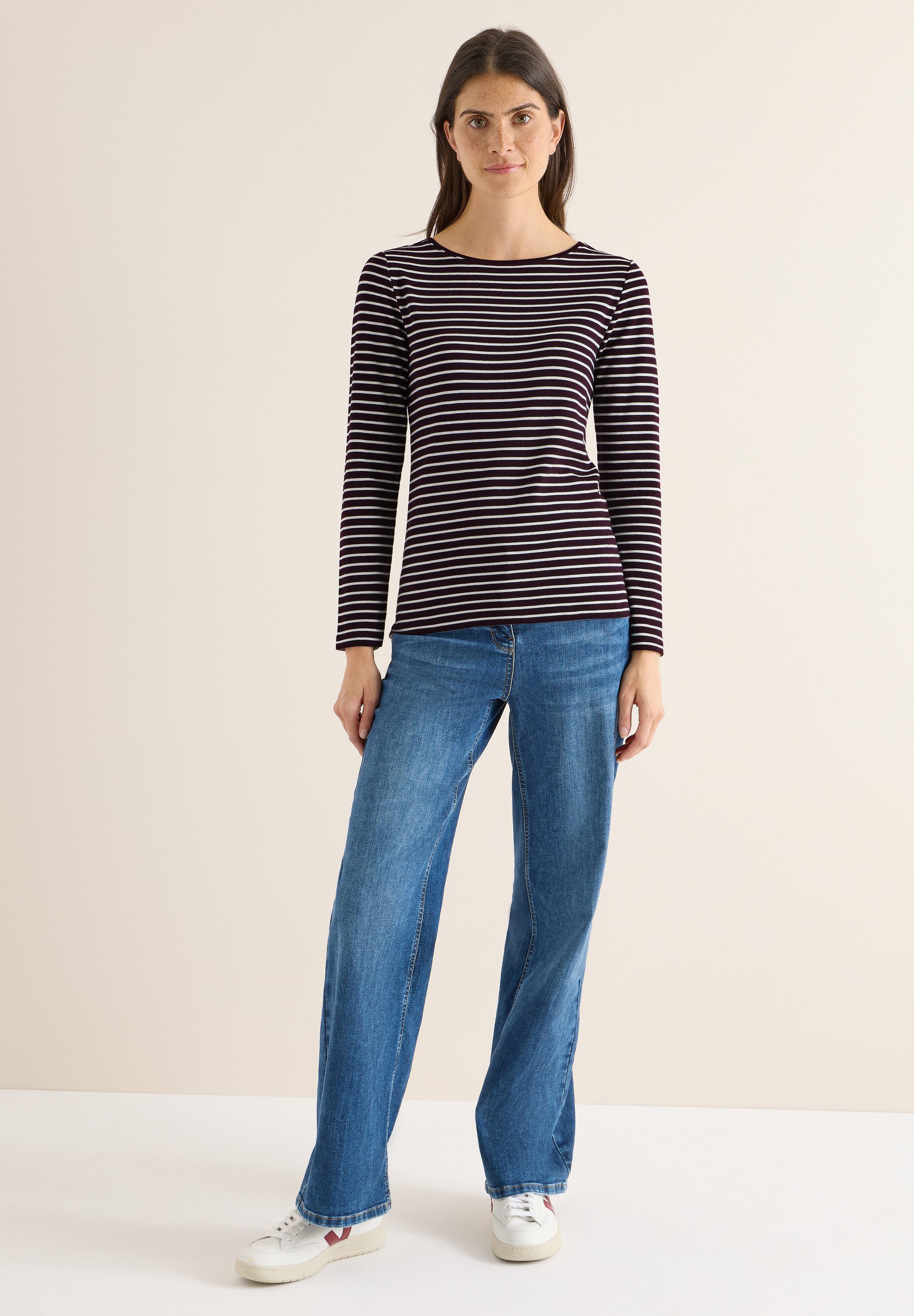 CECIL Langarmshirt aus reiner Baumwolle