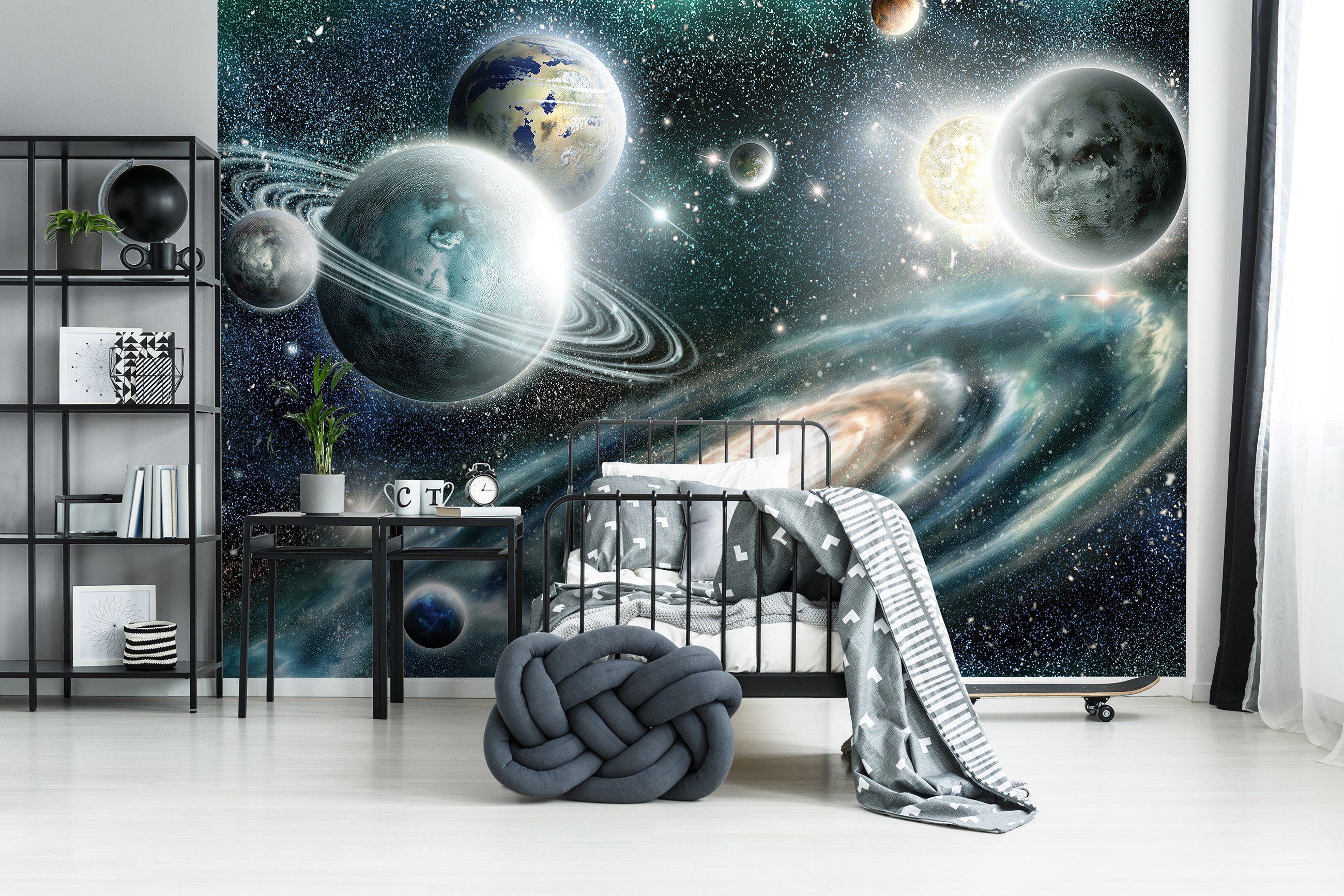 Wallarena Fototapete Kinderzimmer Jungen Mädchen Kosmos günstig online kaufen