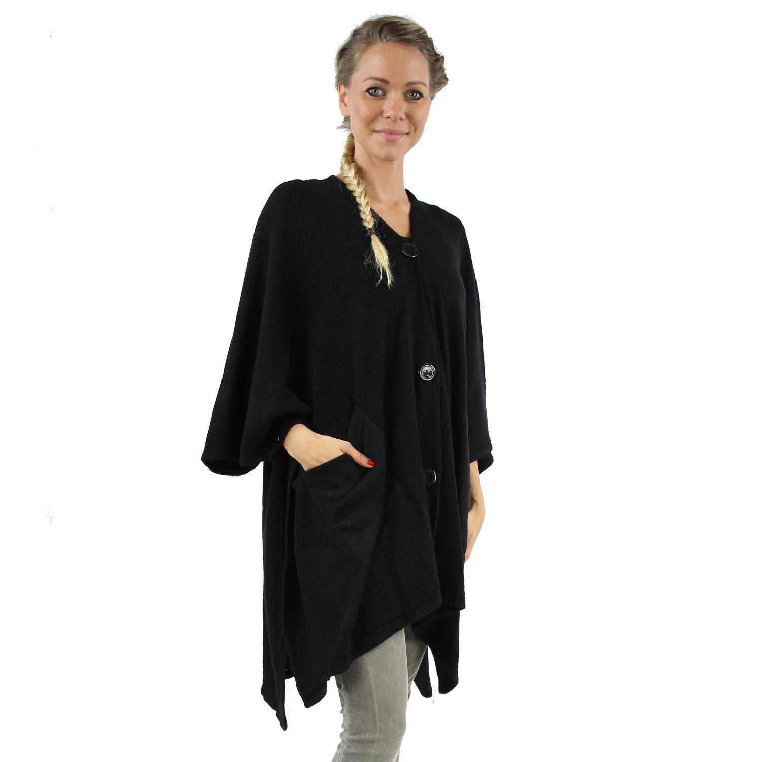 Antonio Strickmütze Antonio Poncho mit Taschen günstig online kaufen