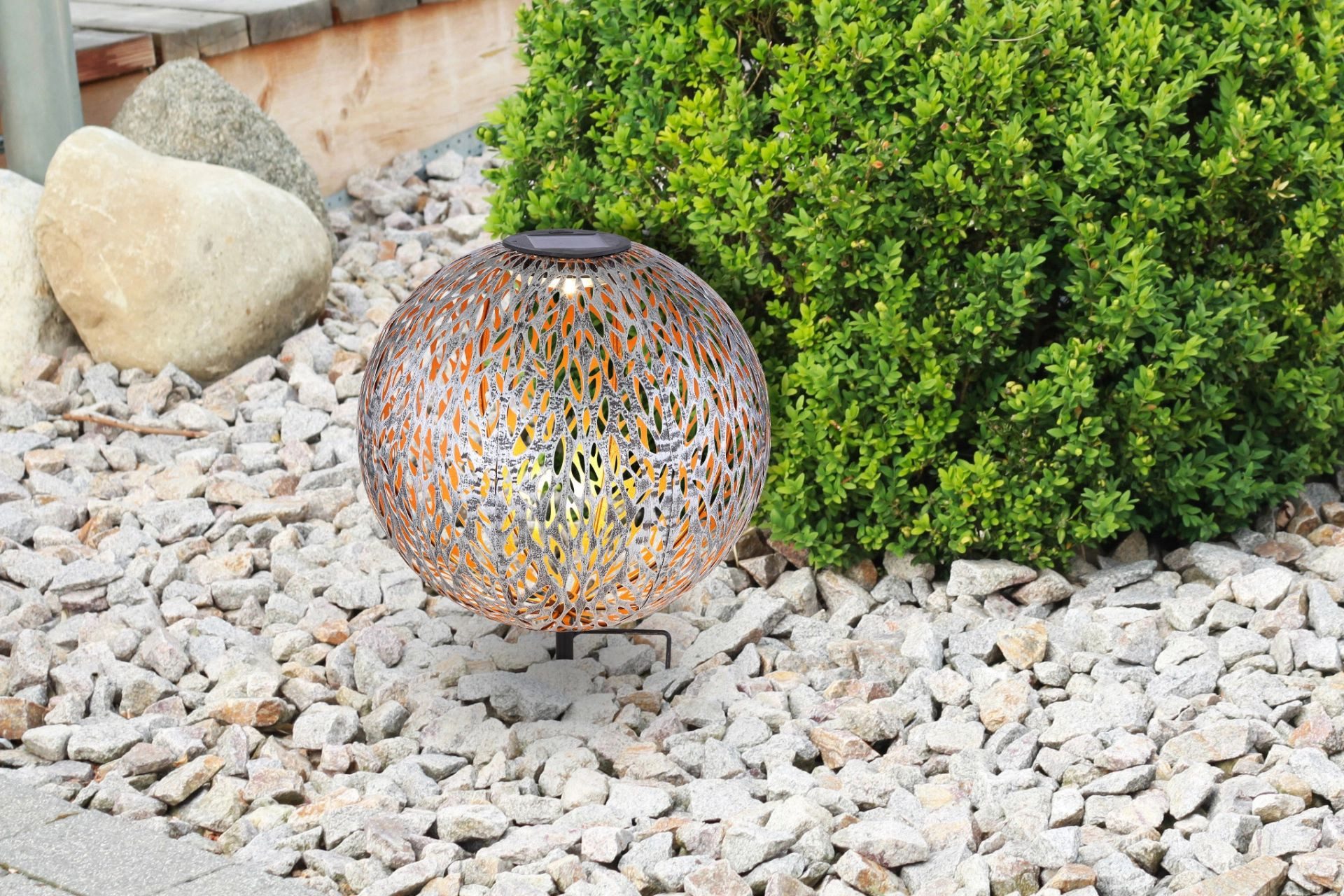 GLOBO LIGHTING LED Solarleuchte »SOLAR« LED-Modul 1 Stk. Warmweiß Solarlamp günstig online kaufen