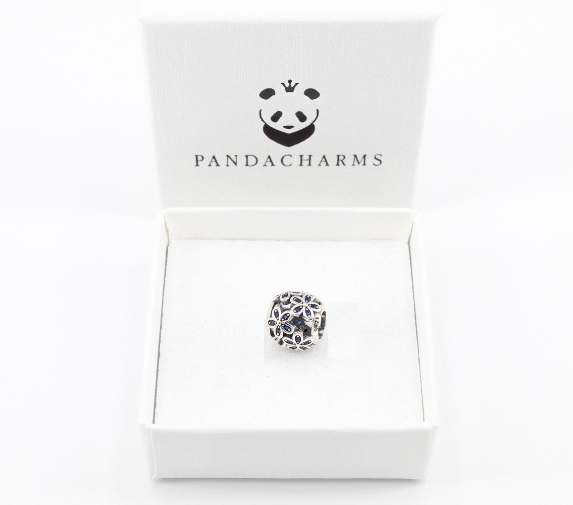 PANDACHARMS Bead Blauer Blumenball Charm für Charm Armband, 925er Silber, Z günstig online kaufen