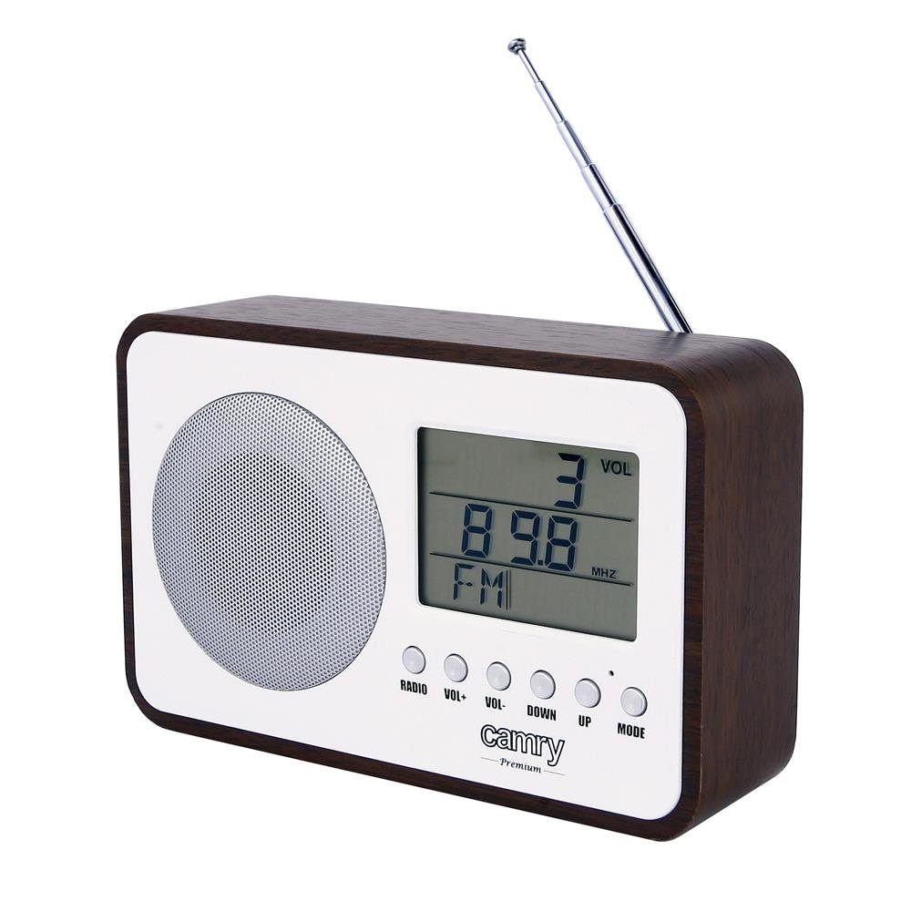 Camry CR 1153 Radio (Thermometer, Kalenderfunktion, FM-Digitalradio, Weckfunktion, AUX-Anschluss, Batteriebetrieb und USB-Stromversorgung)