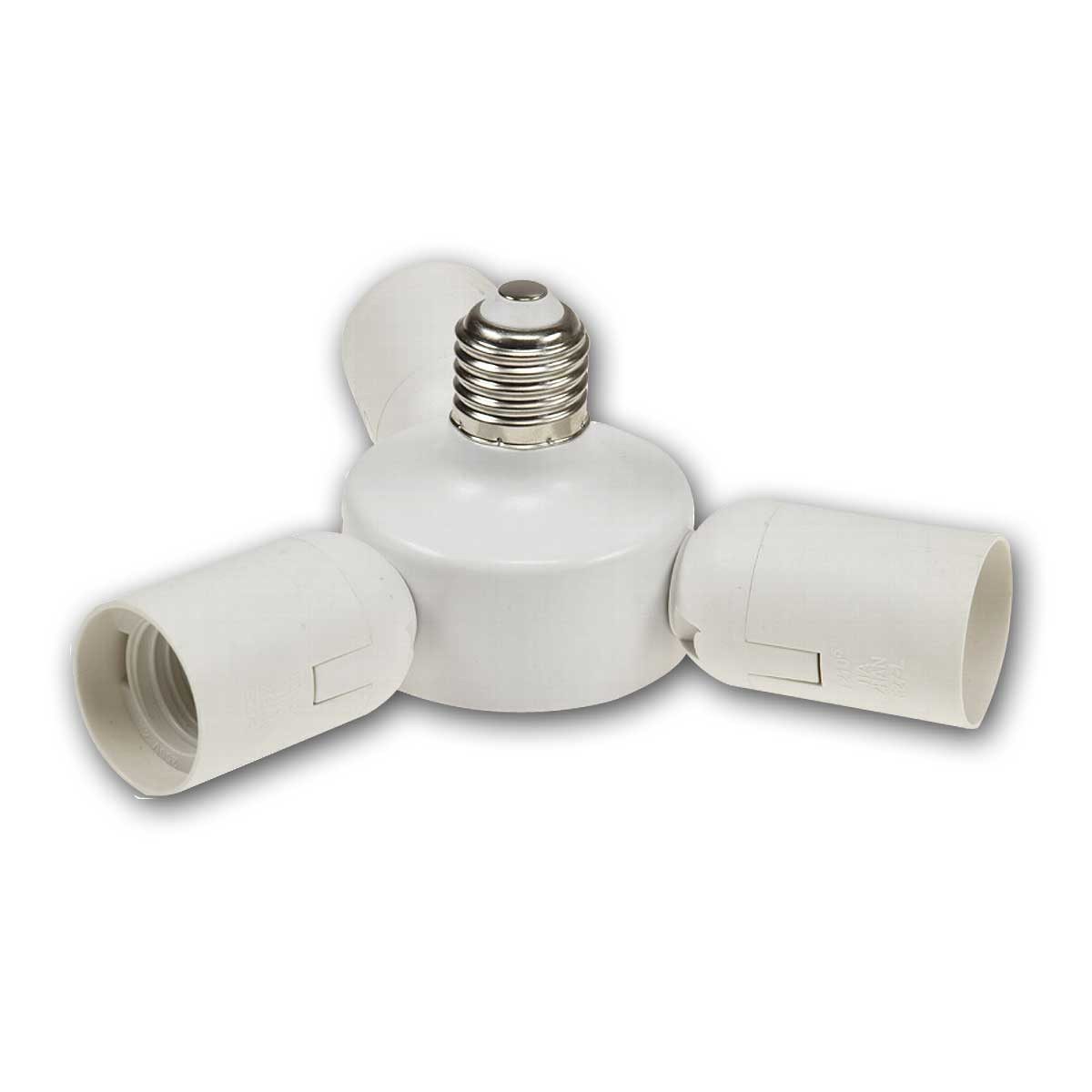 ChiliTec Lampenfassung Fassung "Triple" 3-fach Adapter, 3x E27 Fassungen