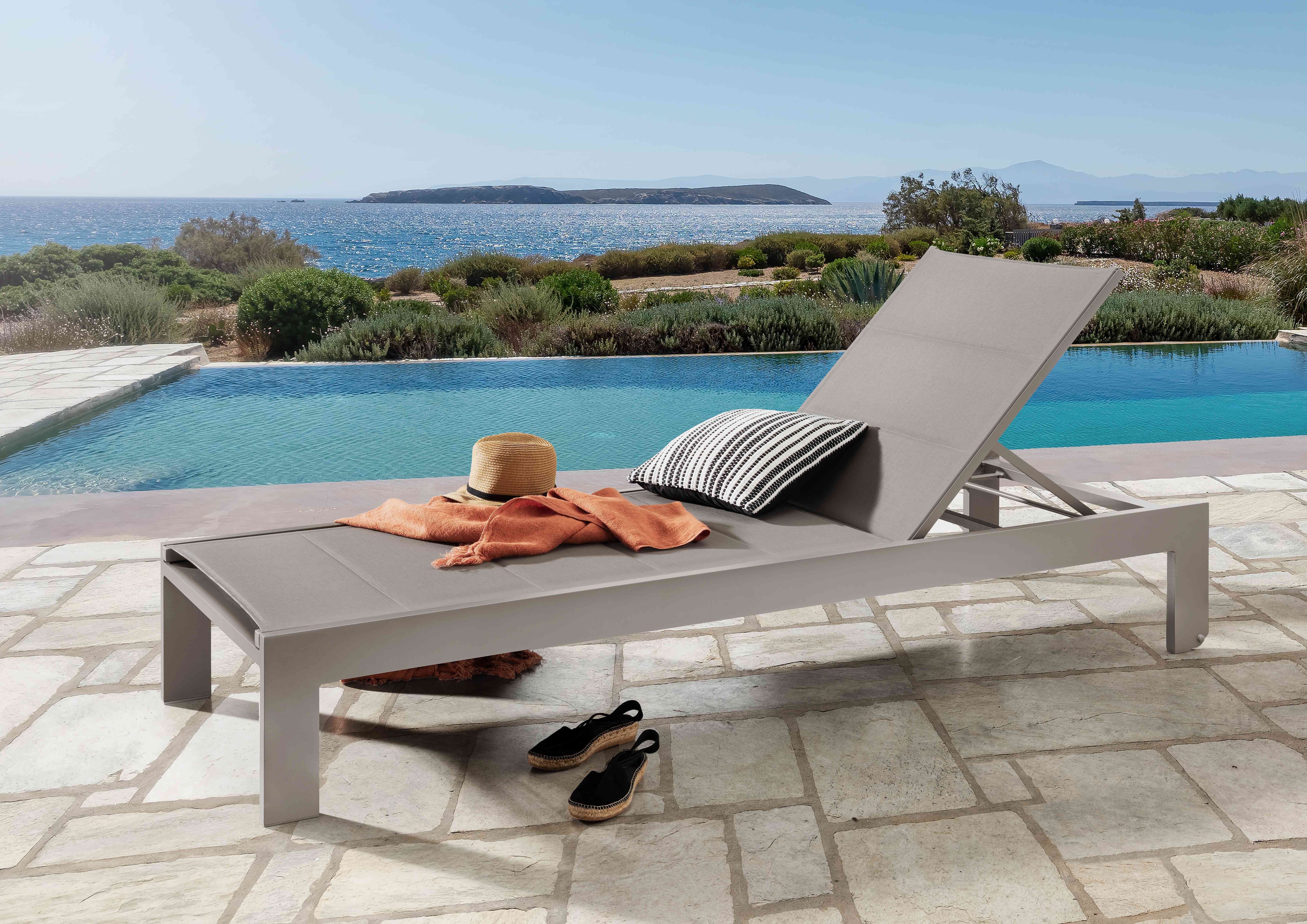 Destiny Gartenliege AMALFI, Aluminium, Liege, 5fach günstig online kaufen