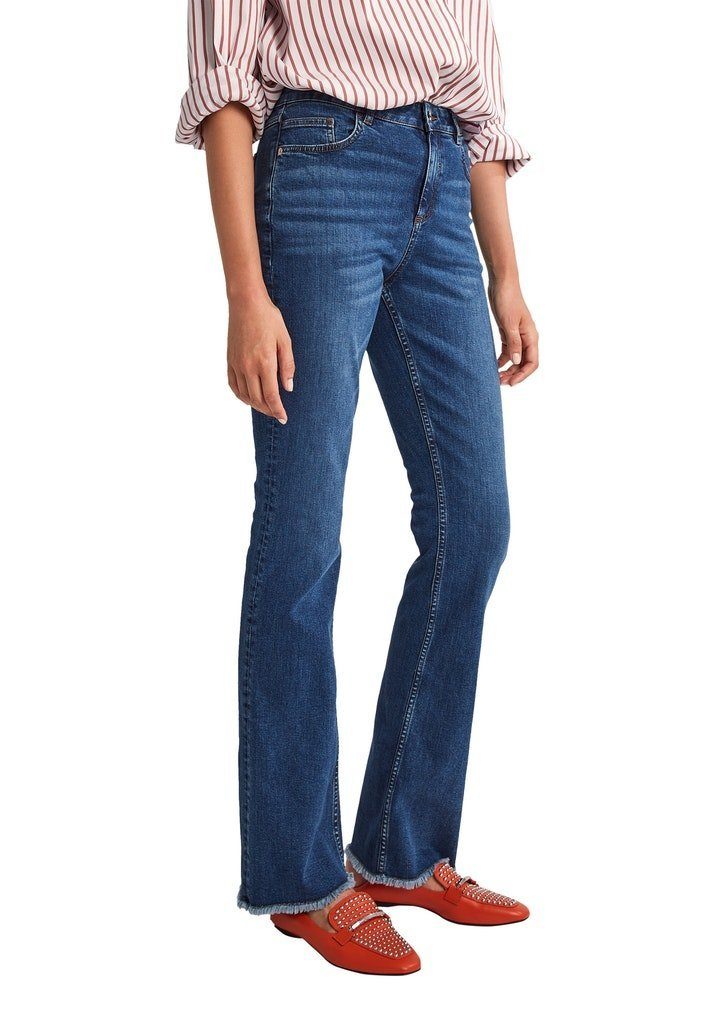 COMMA Jeans Slim Fit Donna Blu Used-Look Borchie (IT 40, EU 36