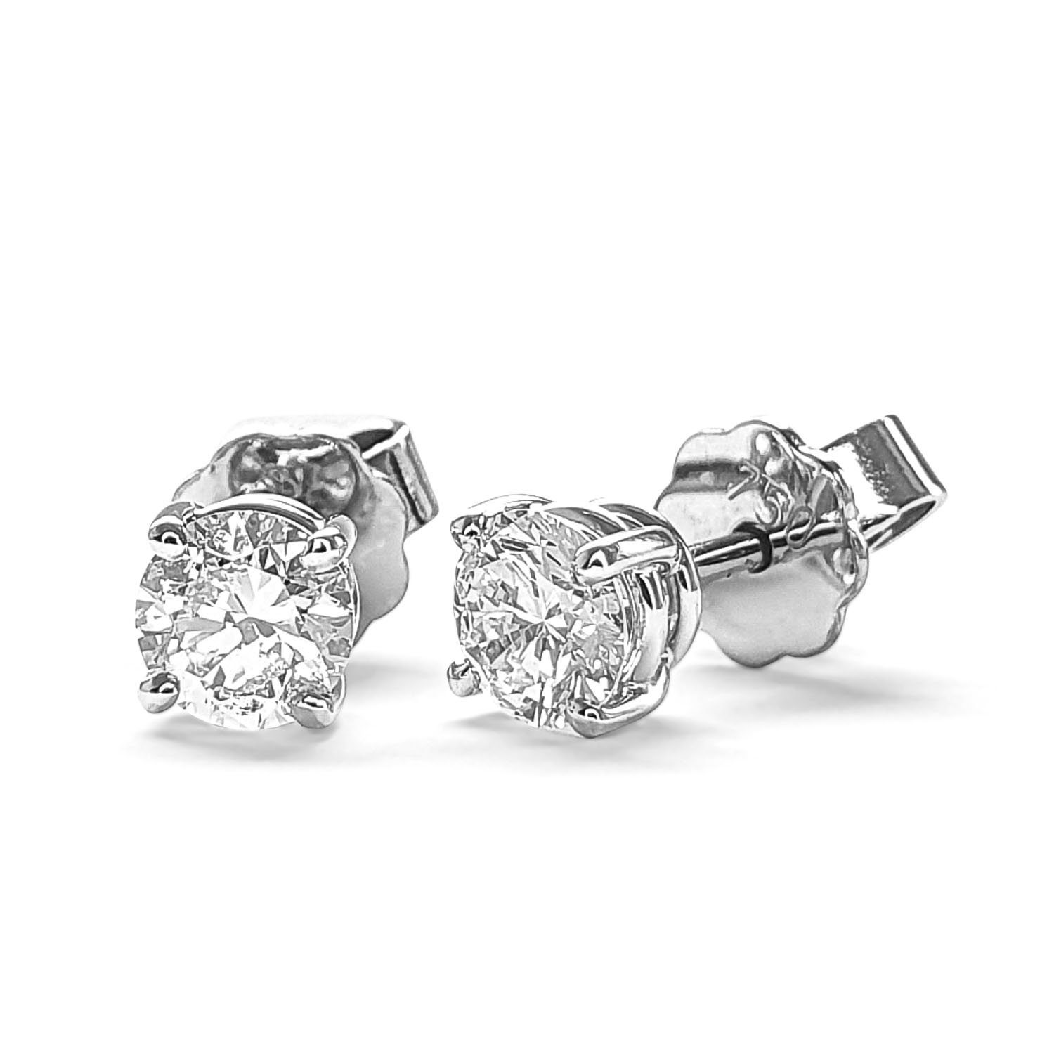 Webgoldschmied Paar Ohrstecker Diamant Ohrstecker 750 Weißgold mit 2 Diaman günstig online kaufen