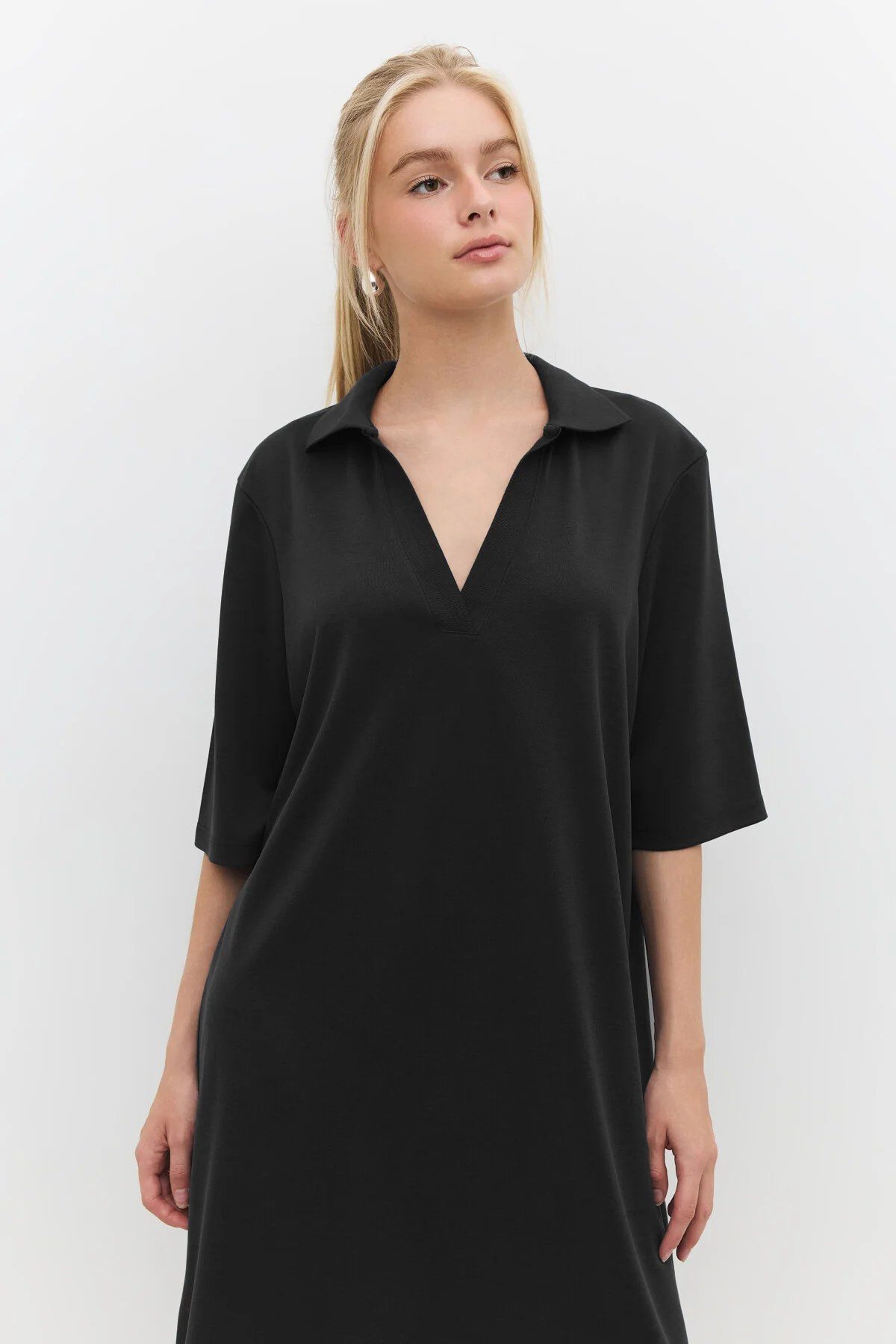 No Matter What Midikleid Lässig geschnittenes Midikleid mit halben Ärmeln
