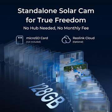 Reolink 4K WLAN Argus 3 Ultra mit Solarpanel Überwachungskamera (Außenbereich, Innenbereich, 8MP Farbnachtsicht, 5/2,4 GHz Wifi, Intelligente Erkennung, 2-Wege-Audio)