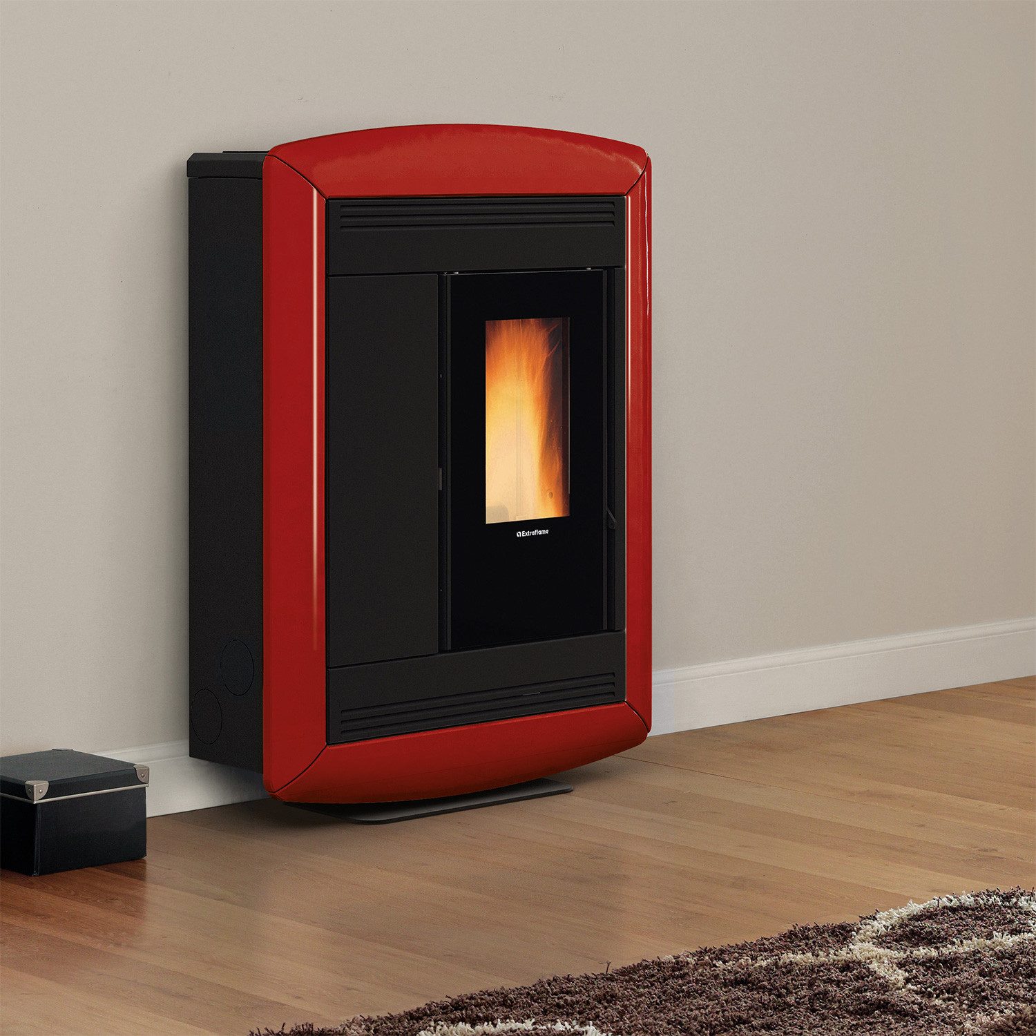 Extraflame Pelletofen Extraflame Souvenir Lux Evo Pelletofen Bordeaux, 10.2 kW, Pelletofen