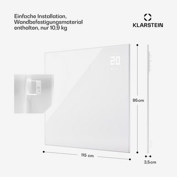 Klarstein Heizkörper Wonderwall Smart Bornholm, elektrischer Infrarot Heizung mit Thermostat Wärmestrahlung