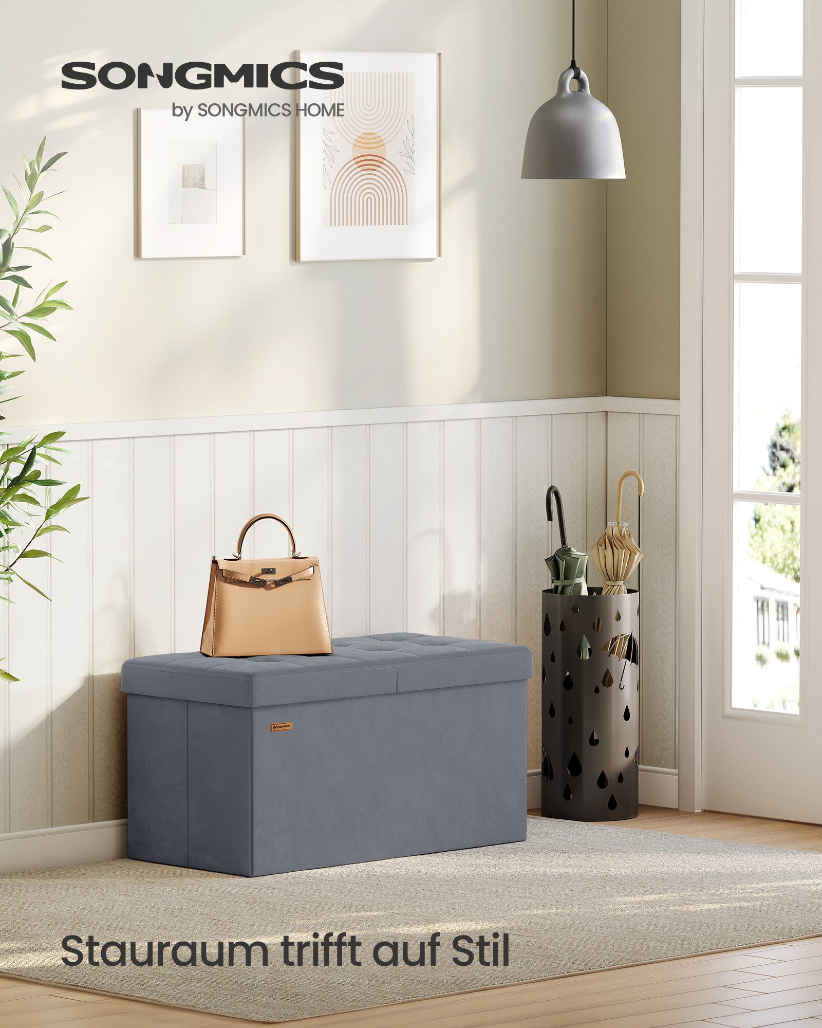 SONGMICS Sitzbank, Sitztruhe mit Deckel, für Eingangsbereich, Aufbewahrungs günstig online kaufen