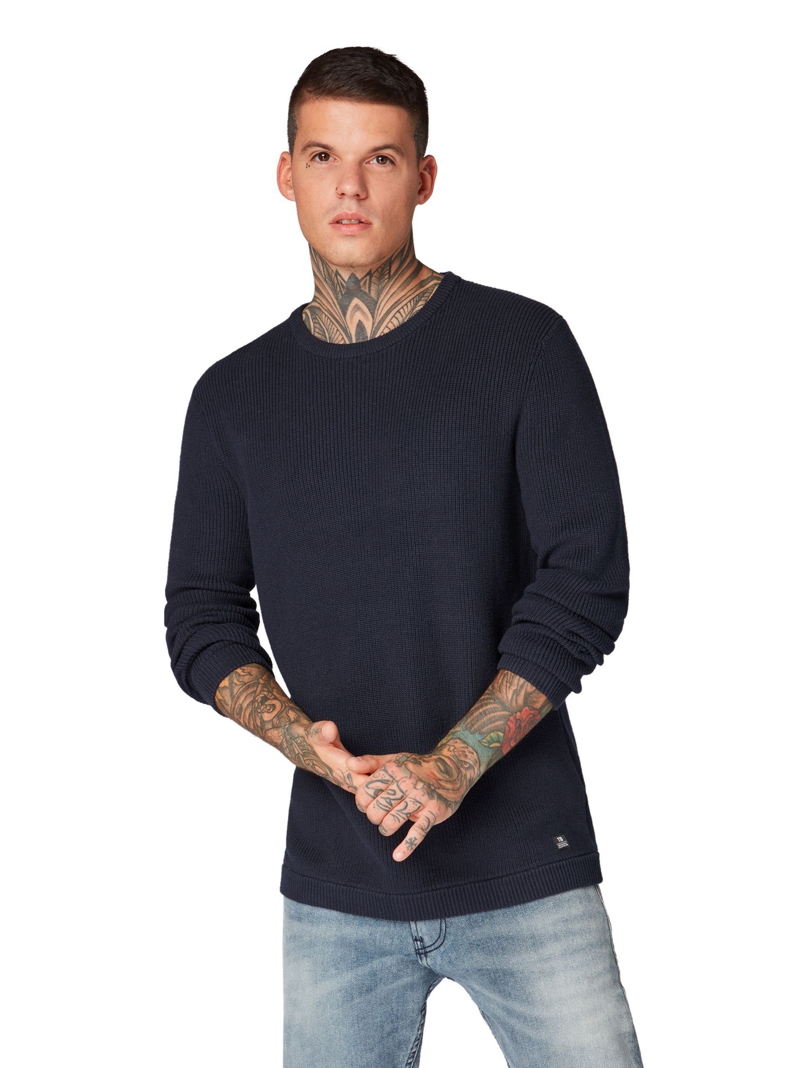 TOM TAILOR Denim Rundhalspullover