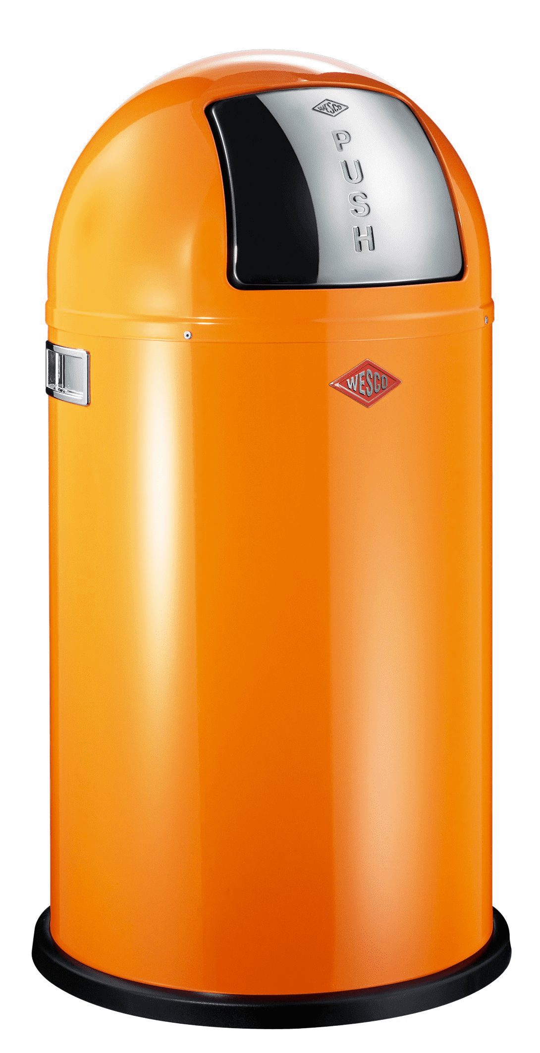 WESCO Einbaumülleimer Wesco Pushboy Abfallsammler - Orange, 50 Liter, Edelstahlkorpus