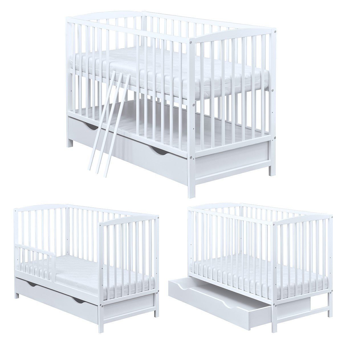 Babybett Milo Bettkasten Schutzgitter