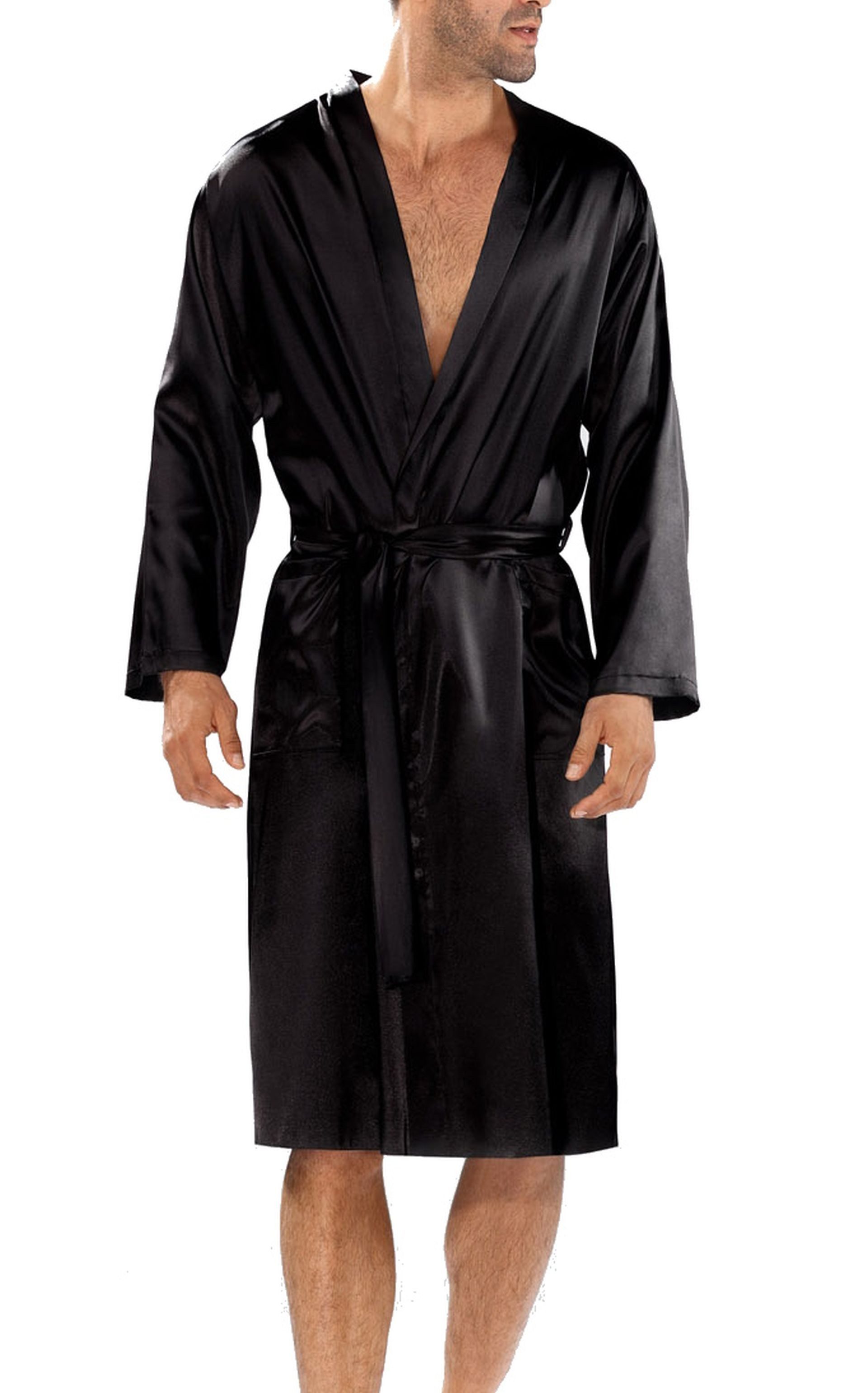 DKaren Morgenmantel Herren Satin Morgenmantel Bademantel günstig online kaufen