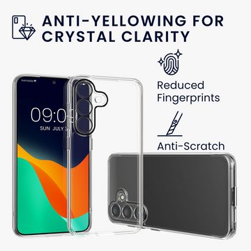 kwmobile Handyhülle Hülle für Samsung Galaxy S23 FE Kunststoff, Handyhülle mit Kameraschutz - Anti-Gelb Case Transparent