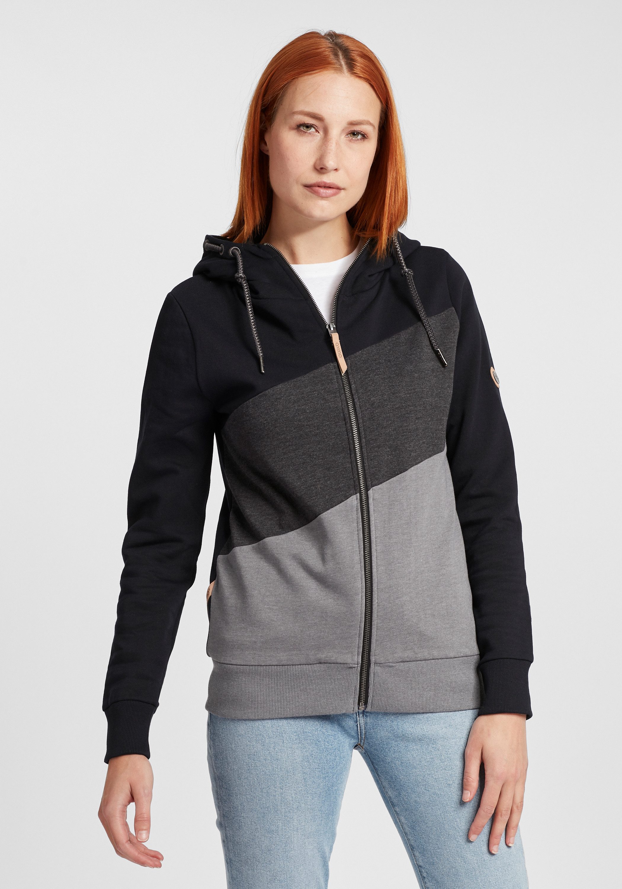 OXMO Kapuzensweatjacke OXAggi Sportliche Hoodie Sweatjacke günstig online kaufen