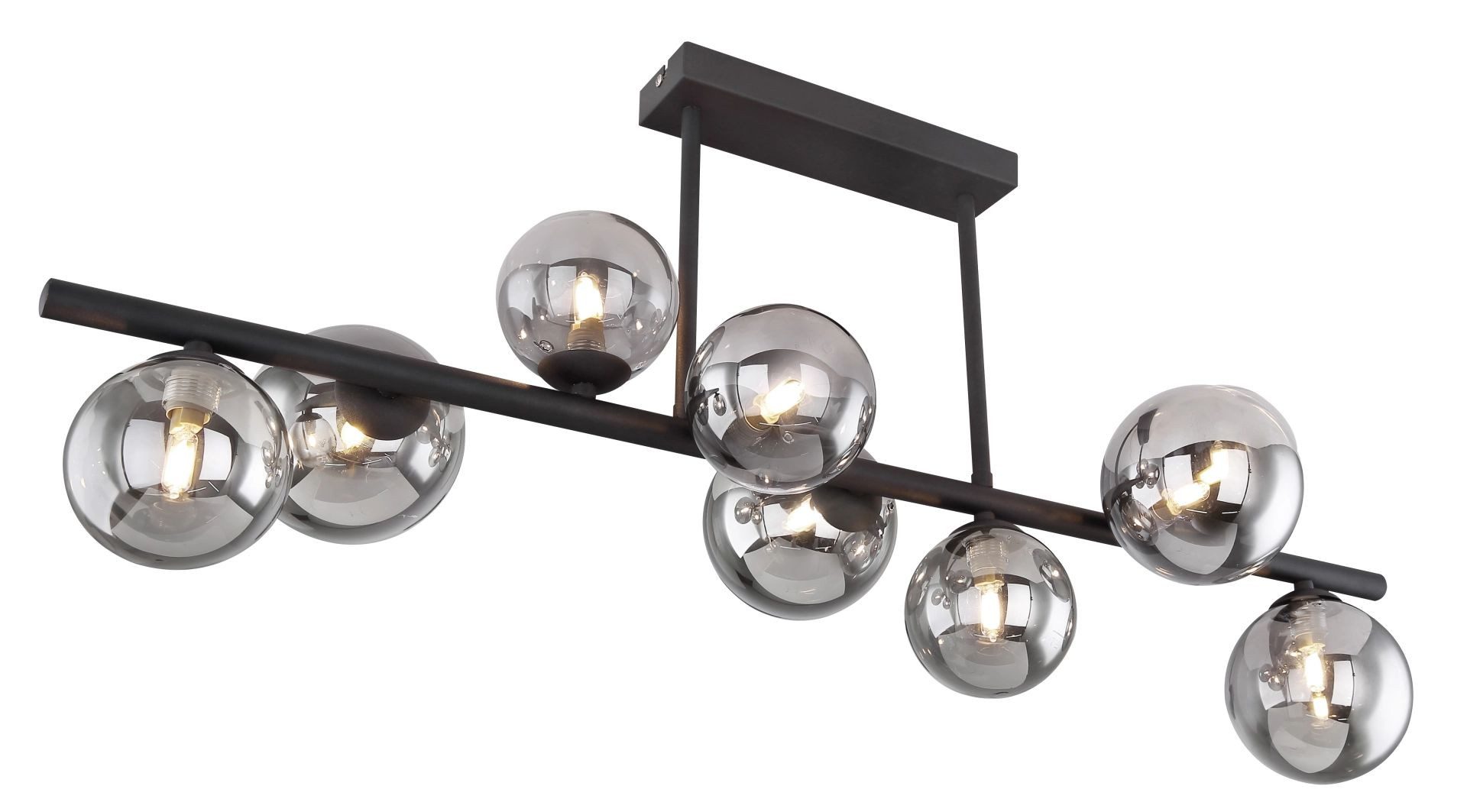 GLOBO LIGHTING LED Deckenleuchte RIHA, Leuchtmittel wechselbar, Warmweiß, Deckenlampe, Glas, Design Leuchte, Wohnzimmer, Esszimmer