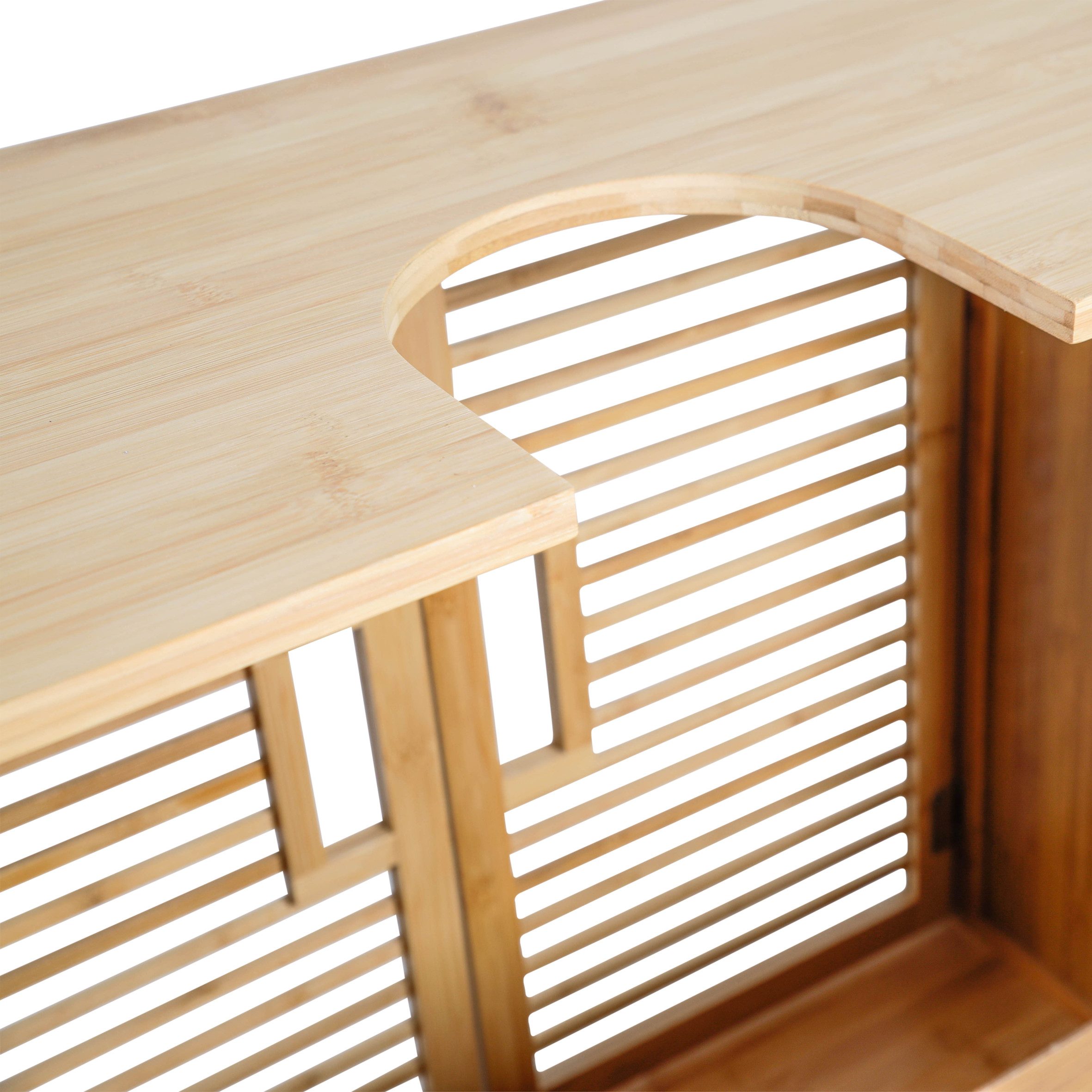 axentia Waschbeckenunterschrank Badezimmerschrank, Badschrank, Unterschrank Bambus – Bild 4 von 4