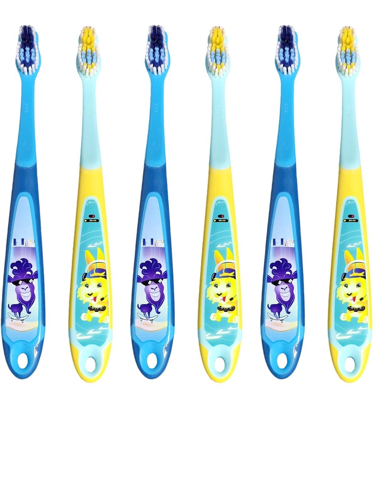 ORKLA Zahnbürste 6x Jordan Kinderzahnbürste 6-9 Jahre Step 3 extra Jungenfarben