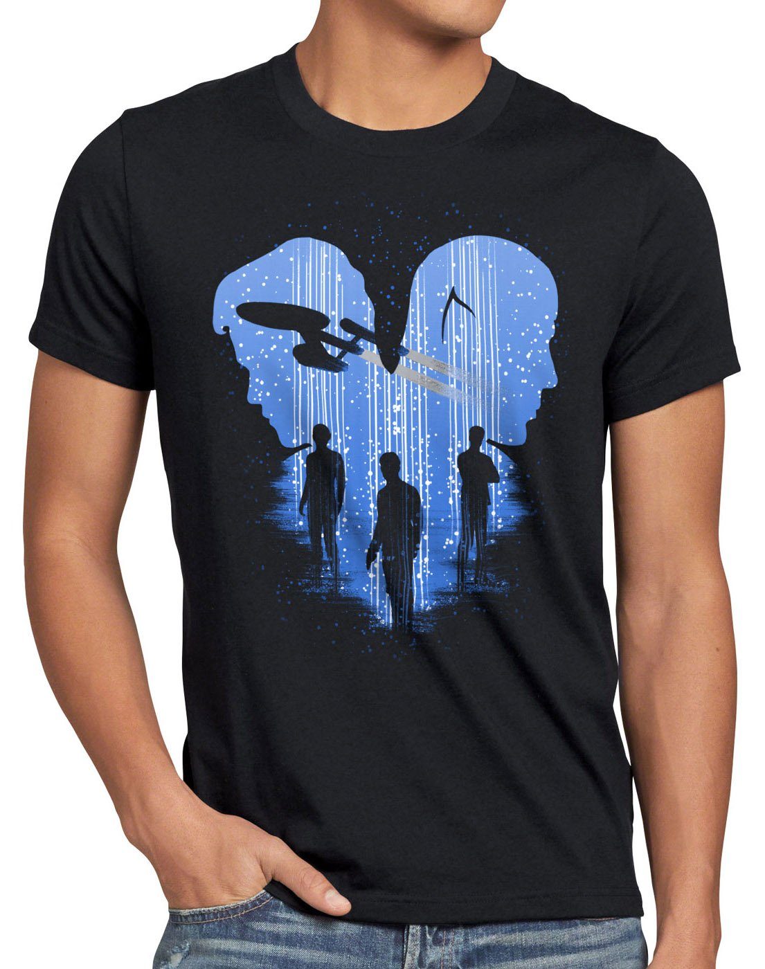 Crew star trekkie Trek Herren style3 beamen T-Shirt Print-Shirt