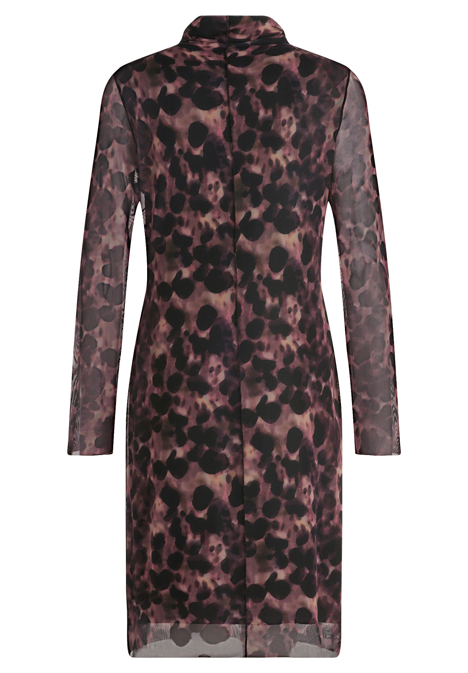 Cartoon Meshkleid Damen mit Kragen