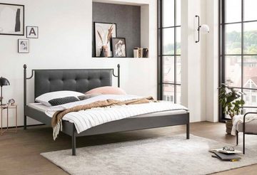 BedBox Metallbett Siena, mit Premium Polsterkopfteil