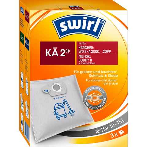 Swirl Staubsaugerbeutel KÄ 2®, 3 St., Staubsaugerbeutel für Kärcher & Nilfisk Nass- und Trockensauger