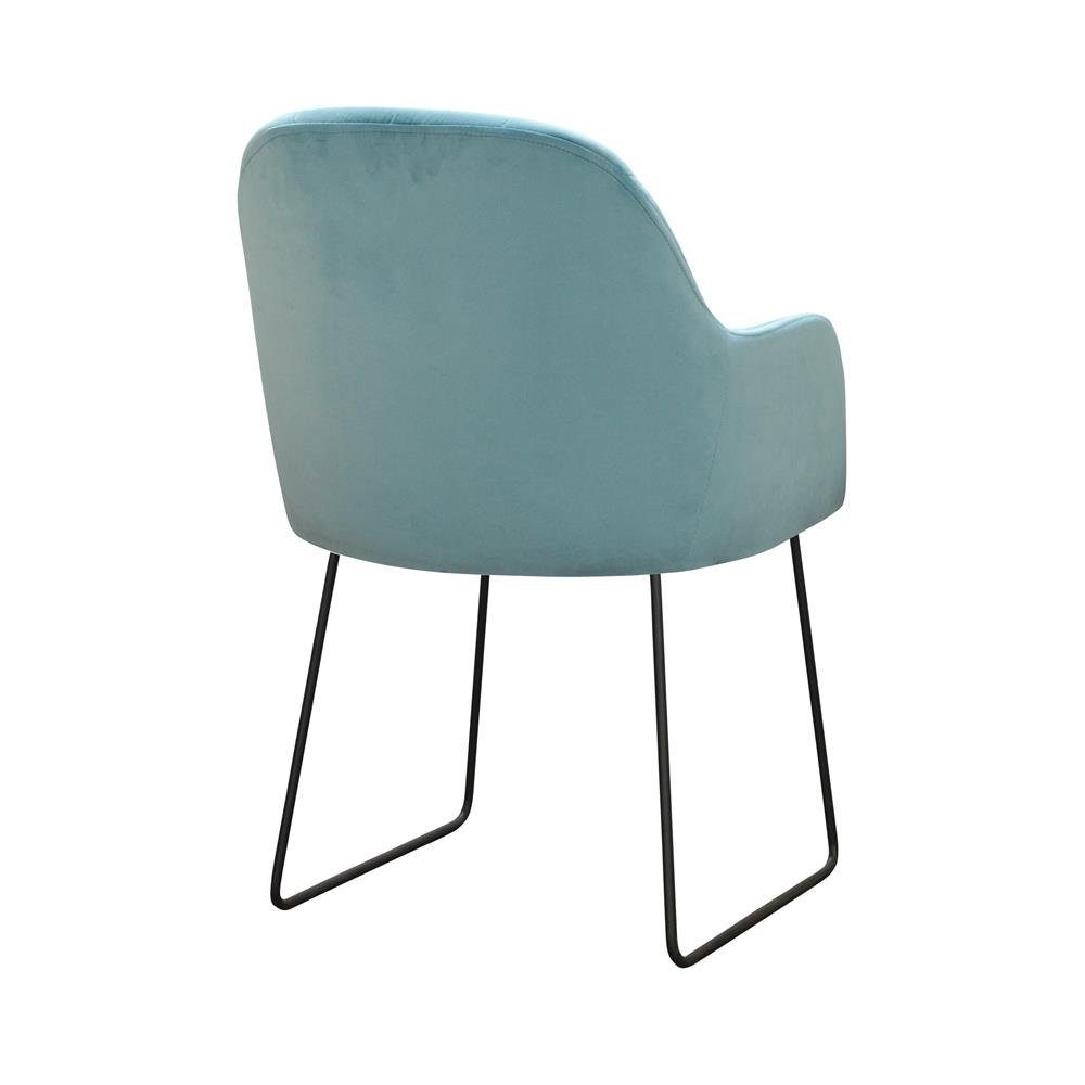 Set Armlehne Lehnstühle 8 Gruppe JVmoebel Stühle Moderne Turkis Design Garnitur Stuhl, Polster