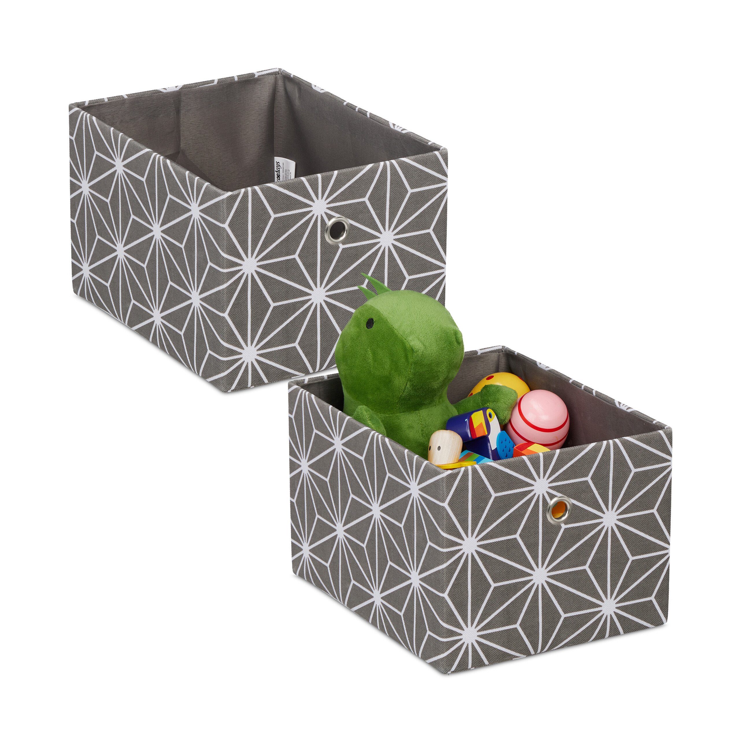 Aufbewahrungsbox Graue Aufbewahrungsbox im 2er Set