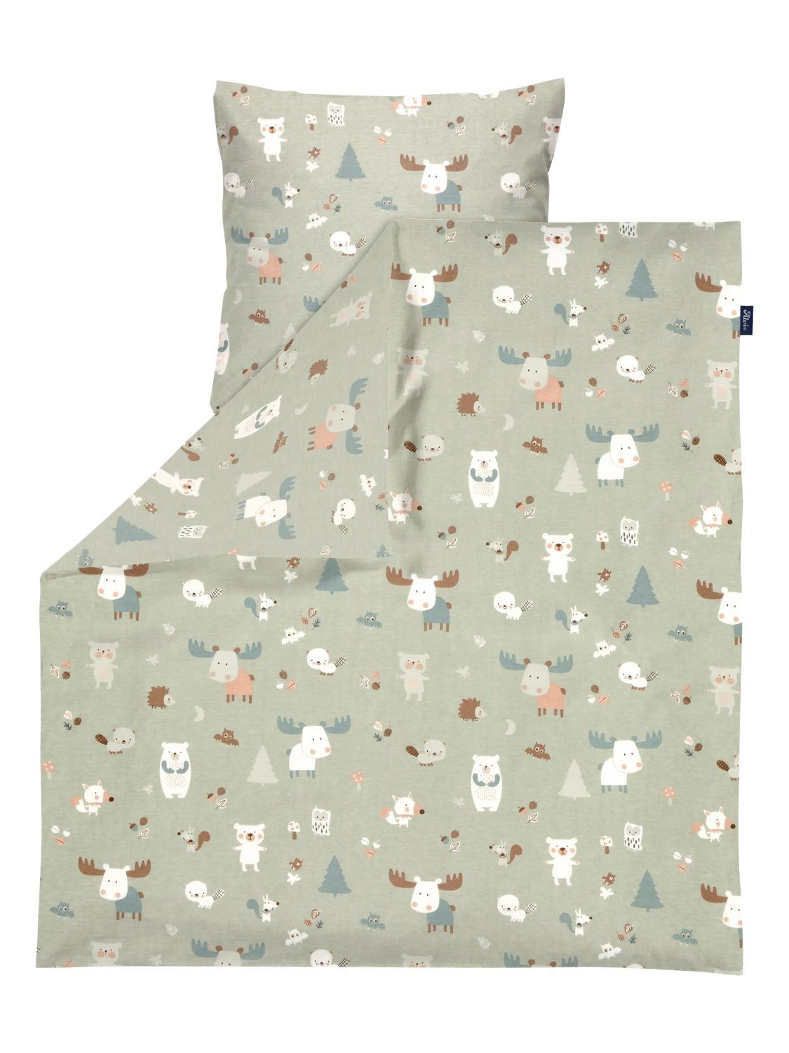 Alvi® Babybettwäsche Bettwäsche Baumwolle, Baumwolle, 2 teilig, atmungsaktiv