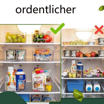 PFCTART Korbeinsatz Kühlschrank-Organizer, Küchen-Organizer, stapelbar, BPA-frei, 6 Stück