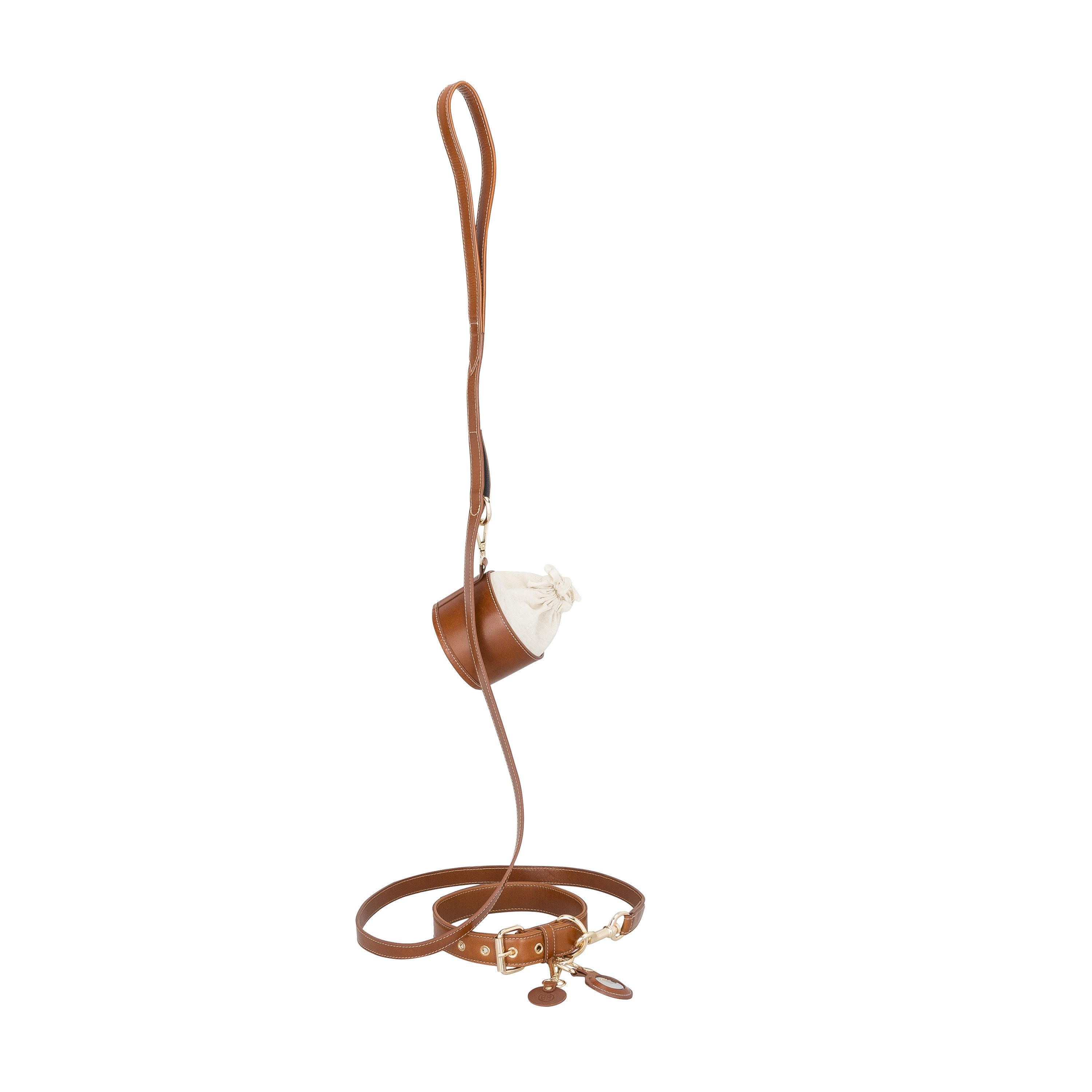 Belly´s Hundeleine Hundeleine Leder – Robuste Leine mit goldenen Metallteilen