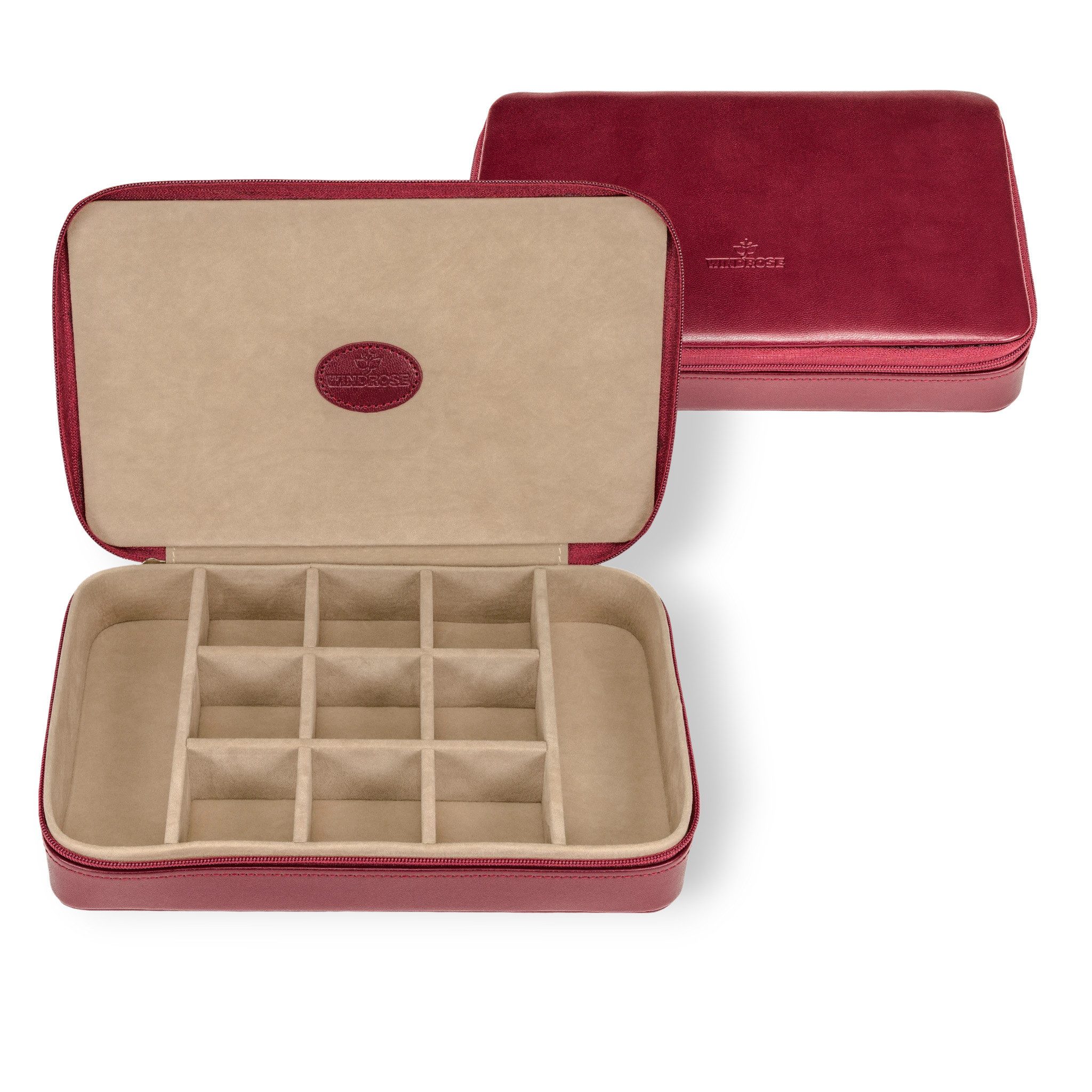 WINDROSE Schmuckkoffer Charmbox für die Reise (Merino)