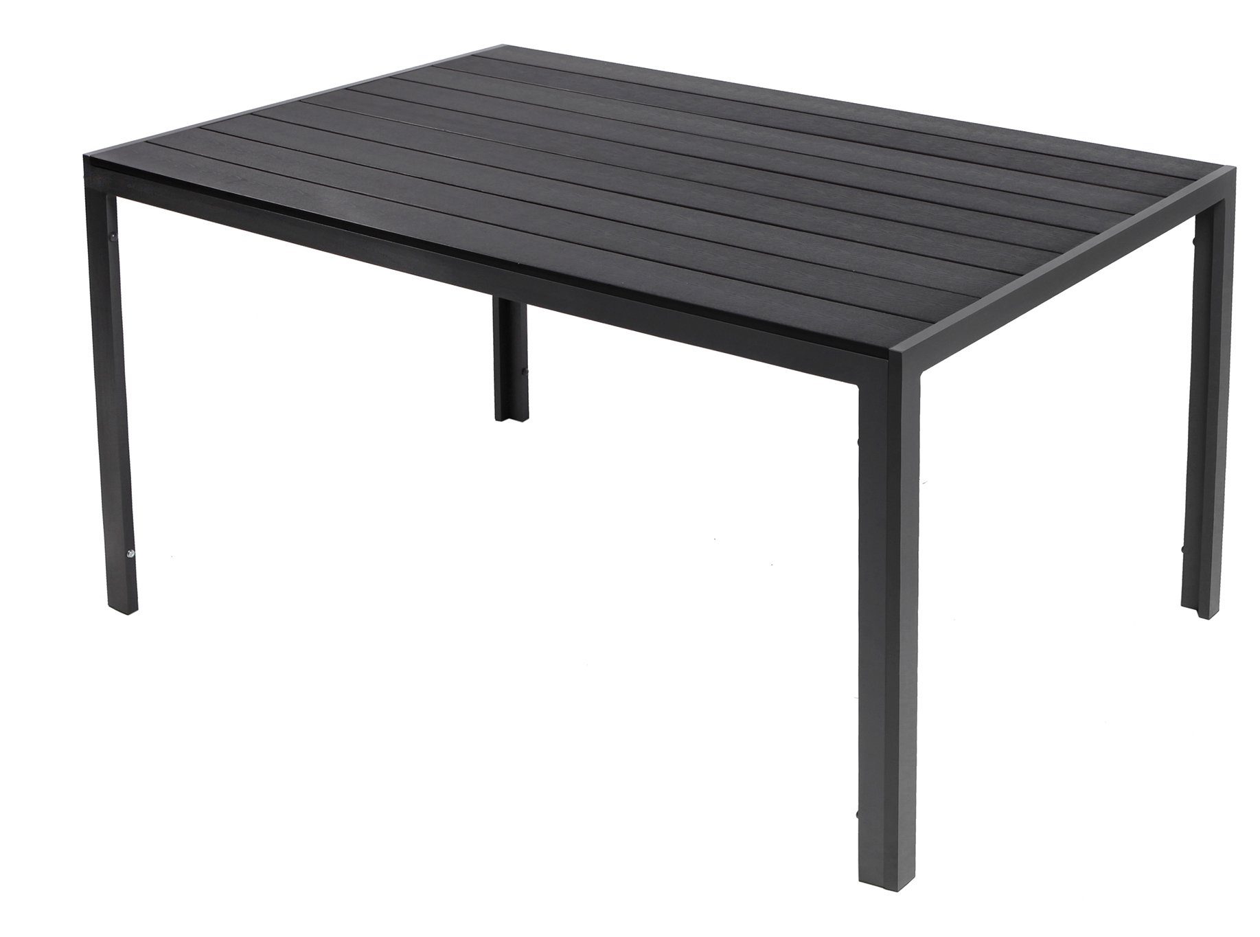 Trendmöbel24 Gartentisch Gartentisch Comfort 150 x 90 cm mit Nonwood Platte Gestell Aluminium | Tische