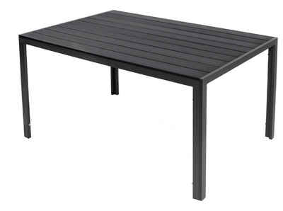 Trendmöbel24 Gartentisch Gartentisch Comfort 150 x 90 cm mit Nonwood Platte Gestell Aluminium