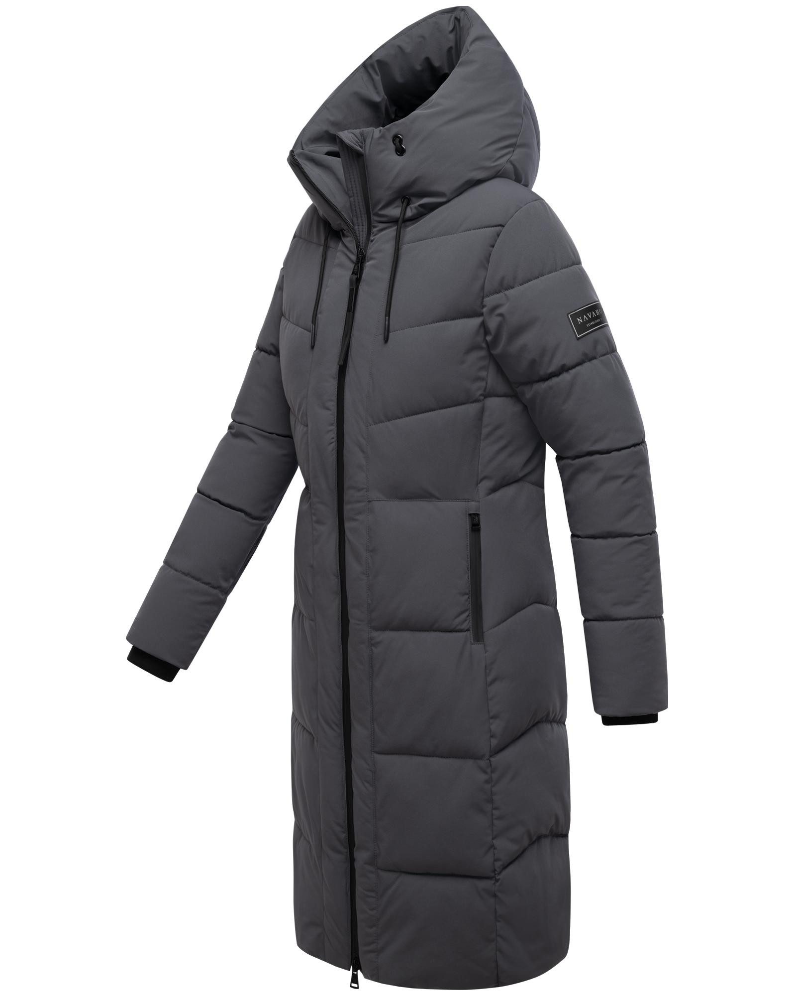 Navahoo Steppmantel Schokokuss XIV Warmer Damen gesteppter Wintermantel mit Kapuze