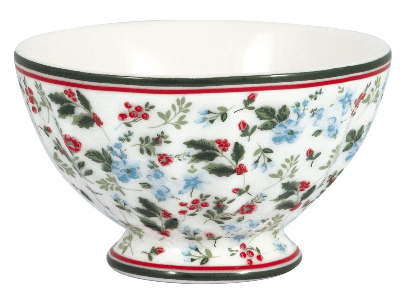 Greengate Dessertschale Carty French Bowl medium white 10cm, Steingut, (Dessertschalen)
