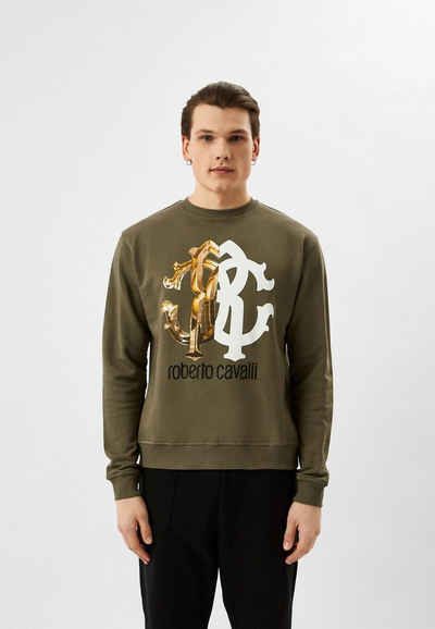 roberto cavalli Sweatshirt Sweatshirt Regular Fit RC Monogram-Print Пуловеры Khaki