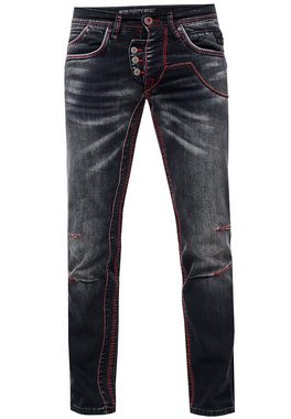 Rusty Neal Straight-Jeans RUBEN 45 mit trendigen Kontrastnähten