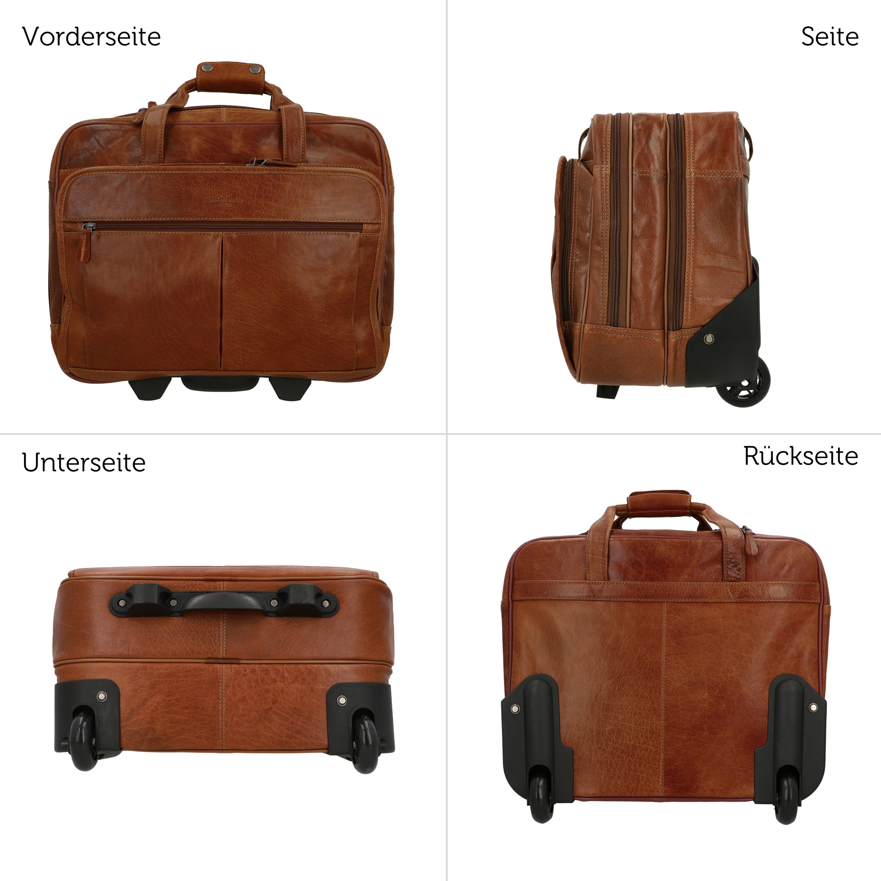 Gusti Leder Reisetasche Gusti Leder Trolley Duncan (1-tlg)