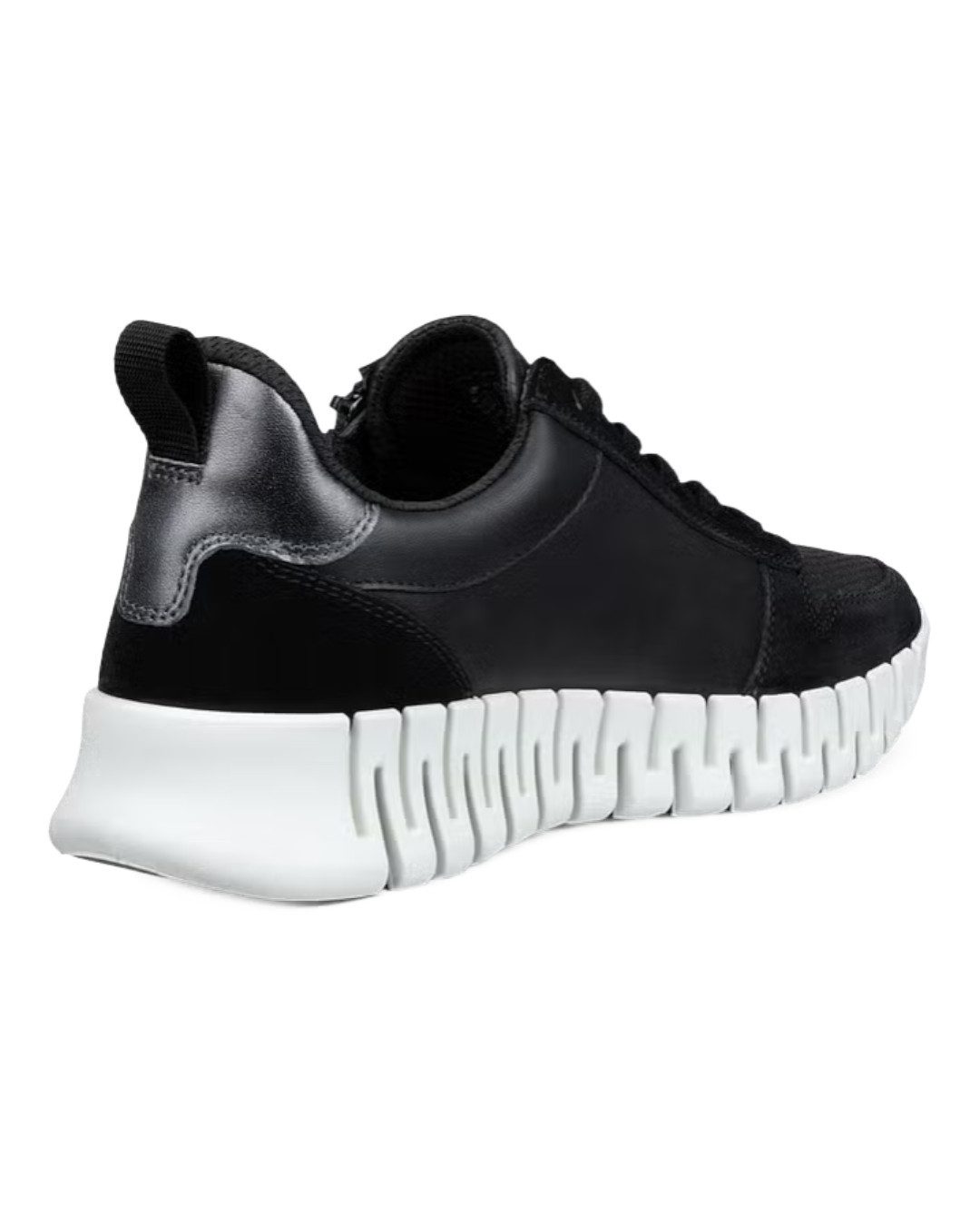 Ecco Gruuv Zip Lace (Premium-Leder) schwarz Damen Sneaker