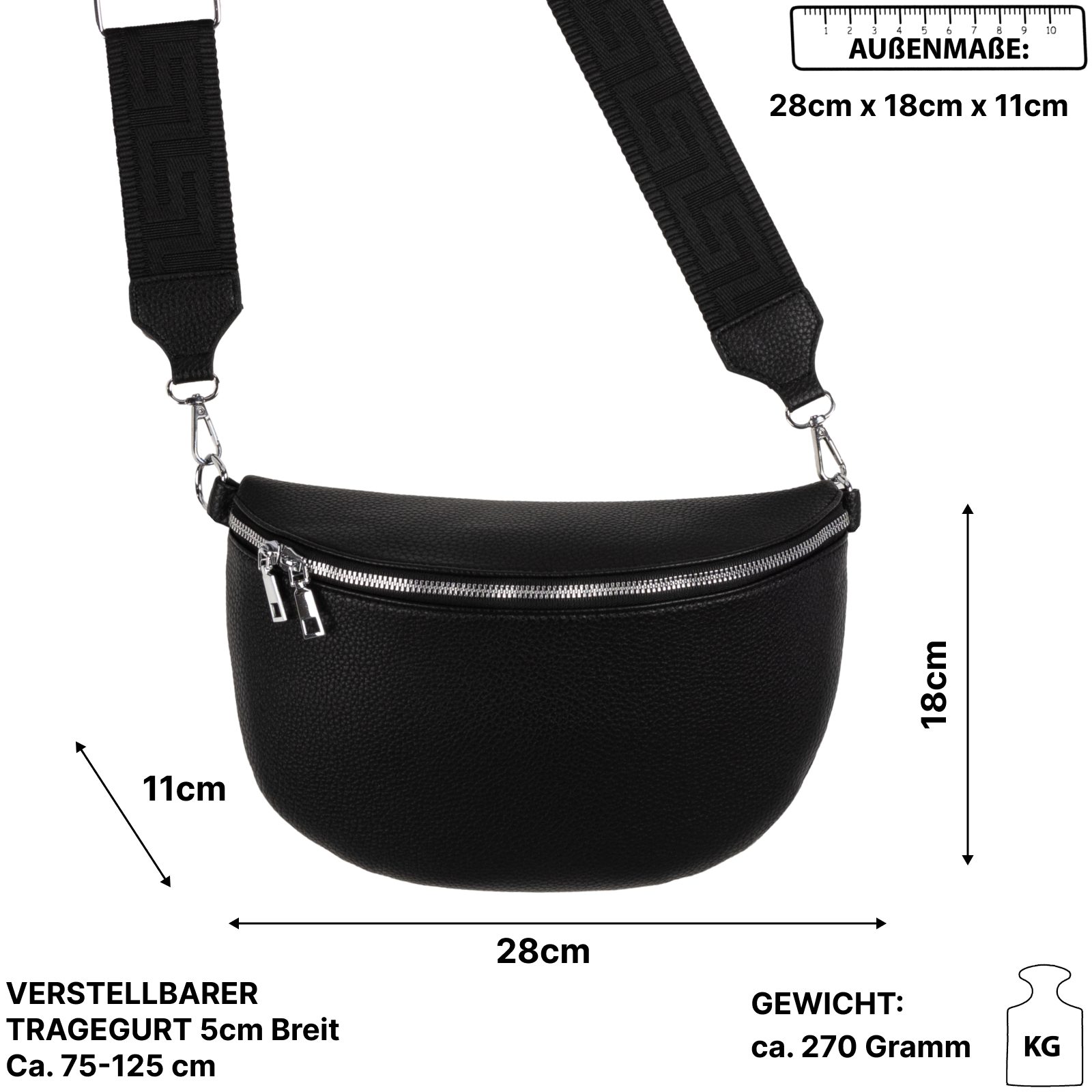 EAAKIE Gürteltasche Bauchtasche Umhängetasche Crossbody-Bag Kunstleder günstig online kaufen