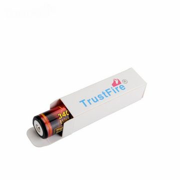 Trustfire Akku, (3,7), 18650 Li-Ion Akku 3400mAh Schutzschaltung - wiederaufladbare Batterie