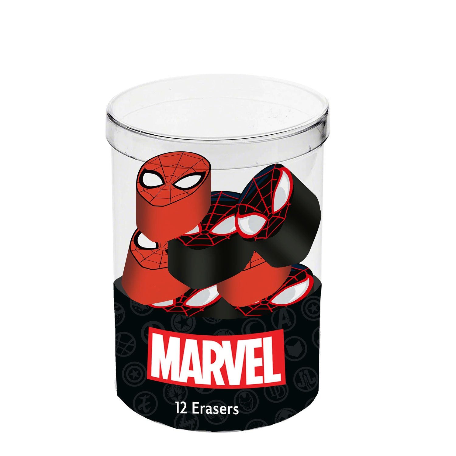 Karactermania Radiergummi Marvel Spiderman Schulset mit 12 Radiergummis