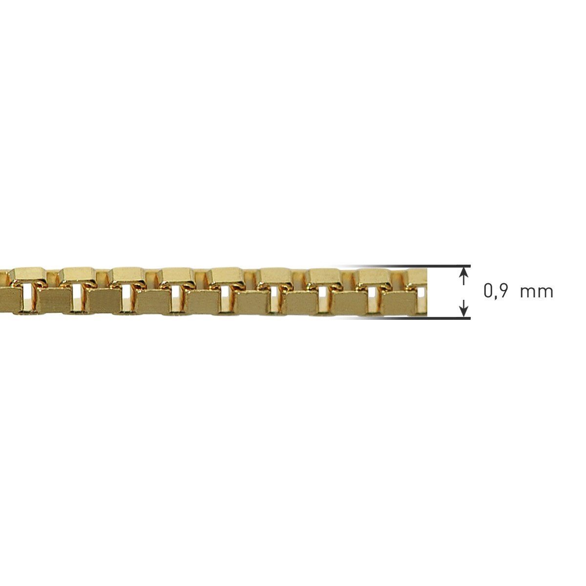 mm cm 36-60 0,9 ohne Venezianer trendor 333 Kette Längen Kette Anhänger Gold Feine