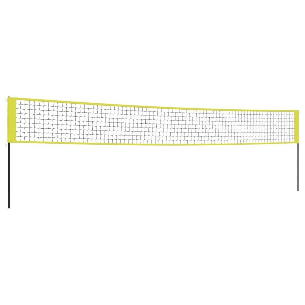 vidaXL Volleyballnetz Volleyballnetz Gelb und Schwarz 823x244 cm PE-Gewebe