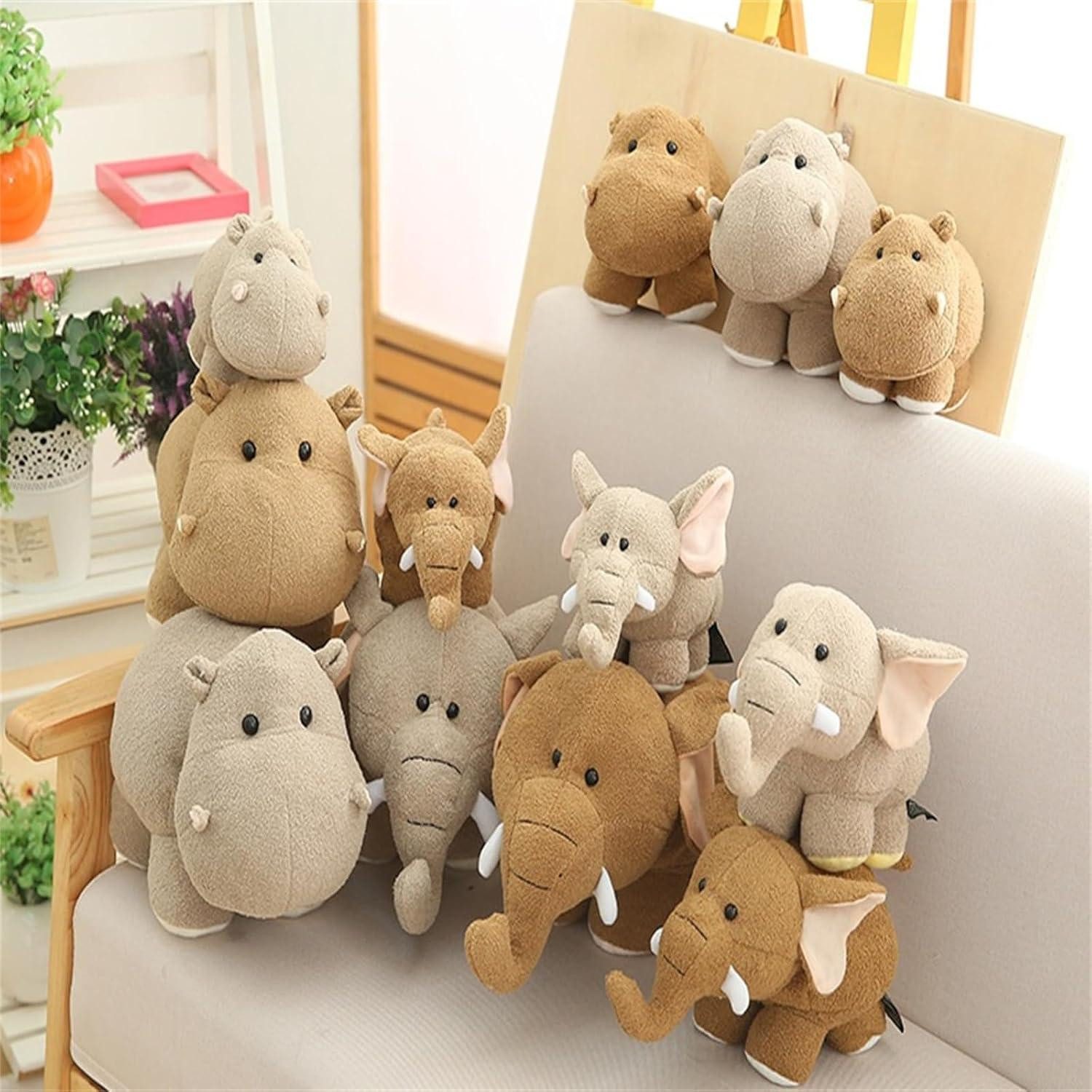 LuxusKollektion Kuscheltier Nilpferd Kuscheltier Stofftier Plüschtier 20 cm Nilpferd Hellbraun